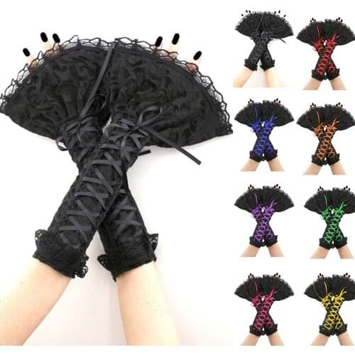 Women Bride Lace Bandage Wrist Cuff Hand Decoration Party Supplies Fake Sleeve Hallowmas Supples