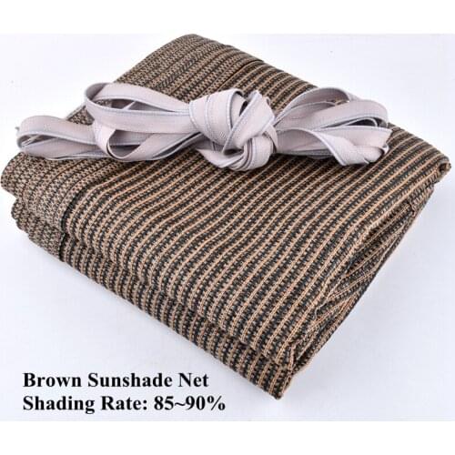 0.9x5m Coffee Color Sunshade Net Garden Succulent Plant Sunblock HDPE Anti-UV Shading Net Swimming Pool Cover Balcony Sun-proof