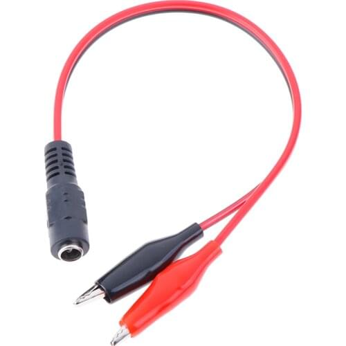 1Pc 25cm Alligator Clip 12V Power Cable Crocodile Wire DC Voltage Connector To Male