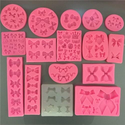 1Pcs Bow Shape Silicone Mold,Sugarcraft Cake Decorating Tools,Fondant Chocolate Molds Cake Border Mould
