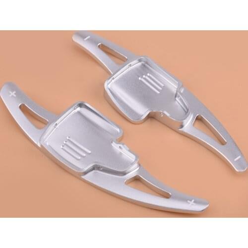 2pcs Aluminum Alloy Steering Wheel Shift Paddle Shifter Extension Silver Fit For Ford Ecosport Focus Kuga