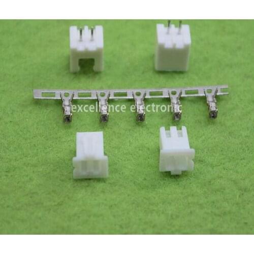 20sets/Lot 2 Pin Connector Leads Header 2.54mm XH-2P Kit Housing Pin header Terminal