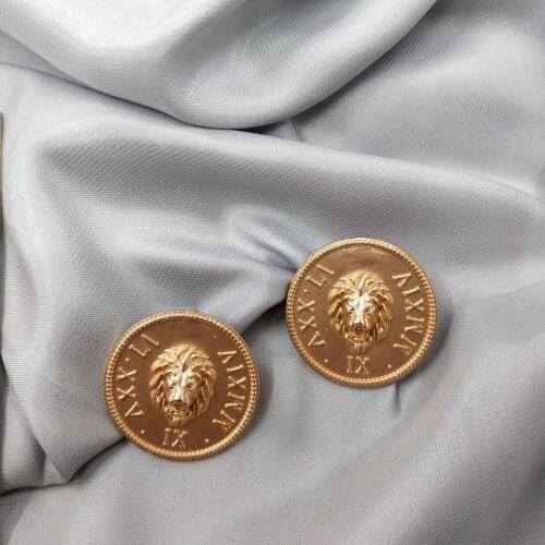 2019 Top Fashion Brincos Earings European And American Style Jewelry Personality Retro For Lion Trendsetter Earrings Female D30