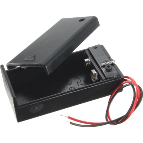 18650 Battery Case Holder 2 Slots Wired Battery Storage Box With ON OFF Switch