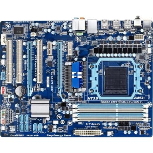For GIGABYTE GA-870-UD3P Desktop Motherboard 870 Socket AM3/AM3+ DDR3 8G ATX For Phenom II/Athlon II Original Used Motherboard