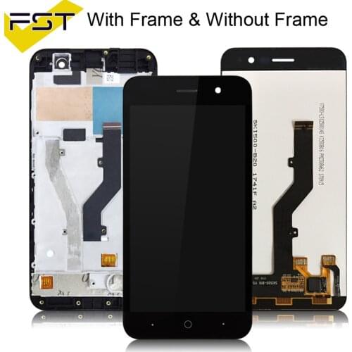 Black For ZTE Blade A520 LCD Display and Touch Screen Digitizer Assembly With Frame For ZTE A520 Repair Parts