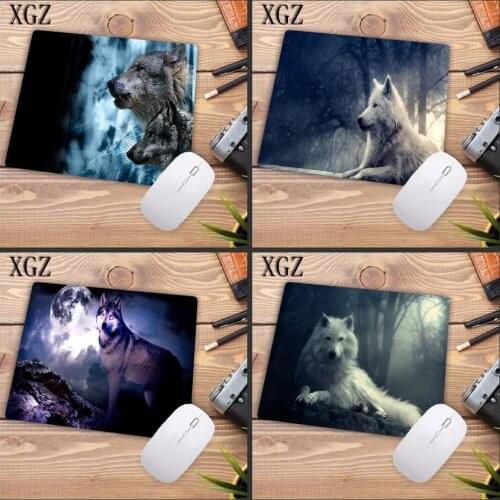 XGZ Cool Full Moon Wolf Gaming MousePad Animal Mouse Pad Gamer Non-Skid Laptop Notebook Desk Mat Games Size 180x220mm Promotion