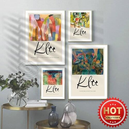 Paul Klee Exhibition Museum Poster, 1935 Klee Viadukt Anagoria Decor Painting, Vintage Art Abstact Wall Picture, Home Decor