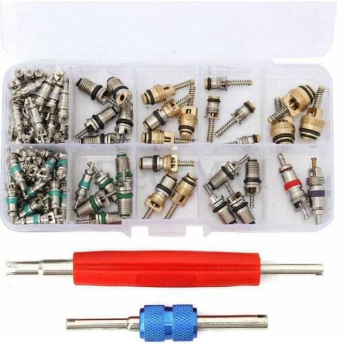 102 Pcs/Set Auto Car R12 &R134a A/C Air Conditioners Valve Core Remover Tool Kit