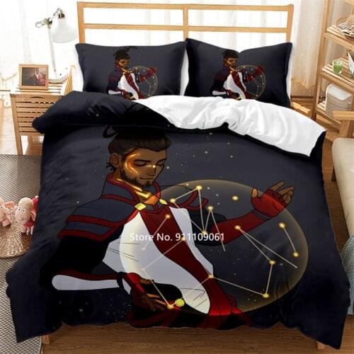 Hip Hop African Black Boys 3D Digital Printed Bedding Set for Boys and Girls High Quality Quilt Covers with 2-3pcs Pillowcases