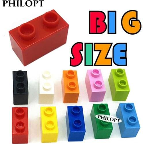Large Size Building Blocks Sets H1x2 Bulk Educational Kids Toy Blocks CompatibleWith Brands Construction Toy DIY Creative Bricks