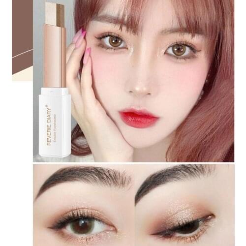 Lazy Eye Shadow Stick Stereo Gradient Shimmer Two-Color Shadow Shimmer Glitter Pen Powder Eye Waterproof Makeup Z3J2