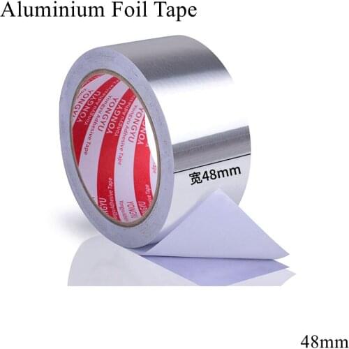 80mmx30m Aluminium Foil Tape Adhesive Sealing Tape Heat Resistance Pipe Repair High Temperature Resistant Reflection Water-proof