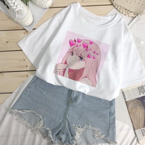 Cute summer women top level to Japanese cartoon anime print Womens T-shirt Harajuku retro O-neck fashion ulzzang T-shirt