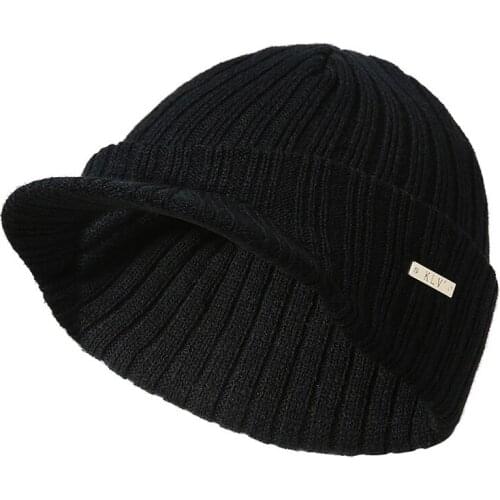 Fashion Men Womens Hat Autumn Winter Casual Solid Unisex Stripe Knitting Soft Warm Visors Peaked Cap Sport Skiing Caps