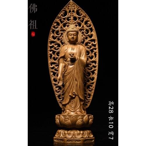 Natural Hainan Agarwood Wood Carving Big Day Buddha Decoration Leather Black Wood Buddha Carving Agilawood Buddha Statue Lucky