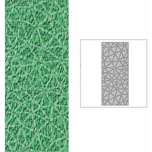 New Slim Double Spotted Line Polygon Plate Craft Embossing Mold 2021 Metal Cutting Dies for DIY Scrapbooking Album Card Making