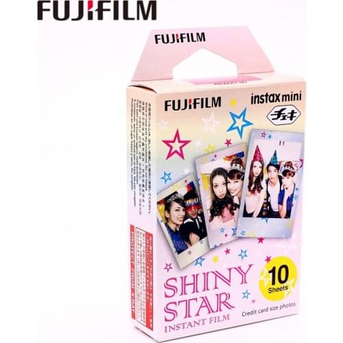 Original Fujifilm 10 sheets Instax Mini SHINY STAR Instant Film photo paper for Instax Mini 8 7s 25 50s 90 9 SP-1 SP-2 Camera