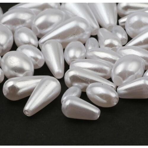 Drop Shape White Acrylic Spacer Loose Beads For Jewelry Making Handmade Diy Charm Necklace Bracelet Accessories