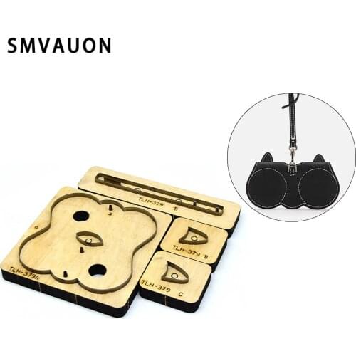 SMVAUON Leather Cutting Dies DIY Glasses Bag Wooden Mold Punch Tool Suitable For Die Cutting Machine