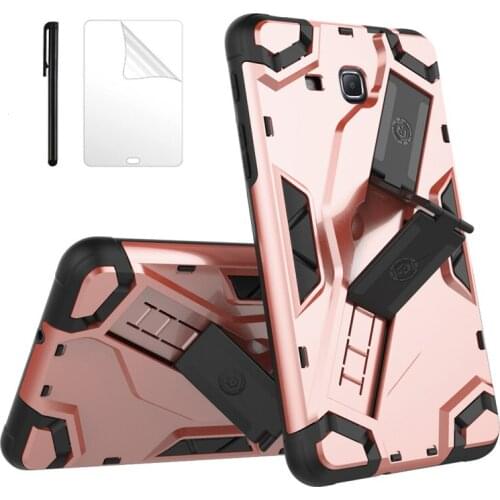 For Samsung Tab A 7.0 T280 T285 2016 Case Armor Shockproof Silicone TPU + PC Holder Cover For Galaxy Tab A 7.0 Inch Case+PenFilm
