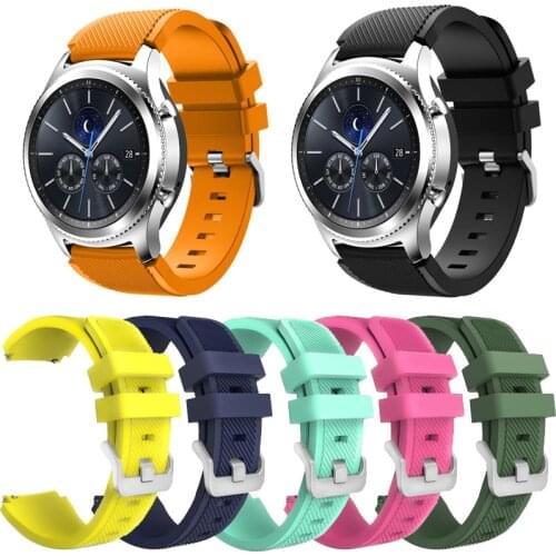 22mm Silicone Watchbands 18 colors For Galaxy Watch 46mm Gear S3 Frontier Watch Band Strap Watch Accessories Bracelet