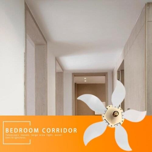 Foldable LED Garage Light Lamp 75W E27 Angle Adjustable Fan Blades Energy Saving Lamp Low Power Consumption High Brightness