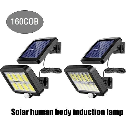 160LED Solar Powered Outdoor Wall Light Waterproof PIR Motion Sensor Garden Park Lighting Courtyard Street Decoration Lamp