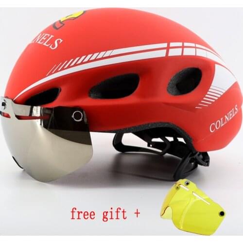 Bicycle Helmet Professional Crash Cycling Bike Helmet With Removable Lens Women Men Road MTB Lightweight Racing Bicycle Helmet