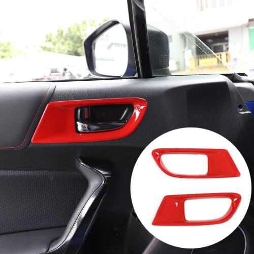2 Pcs ABS Bright Inner Handle Frame Inner Handle Frame Decorative Stickers Auto Parts For Toyota 86/Subaru BRZ 2012-2020