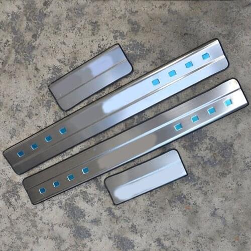 High quality Stainless Steel Scuff Plate Door Sill Trim Fit For Nissan Qashqai 2015 2016 With Bend