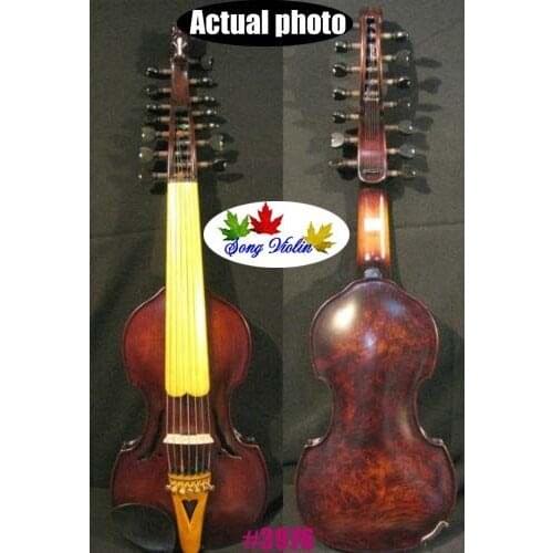 Birds eye 14" SONG concert solo violin/ Viola d'Amore 7*7 strings #3976