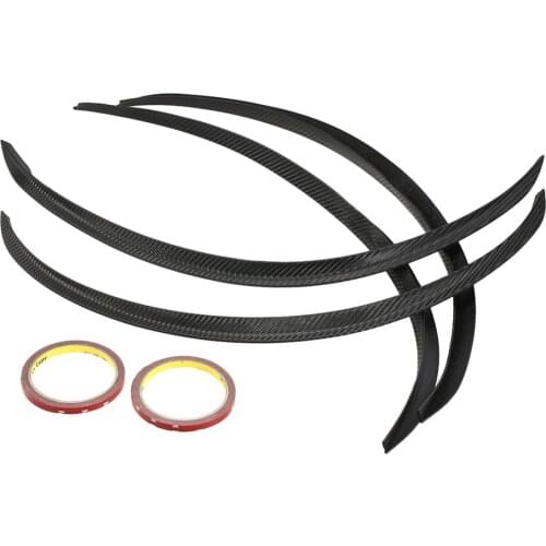 4PCS Carbon Fiber Car Wheel Eyebrow Arch Trim Lips Strip Fender Flare Protector Stripe Fine Car Styling Mudguard Fender
