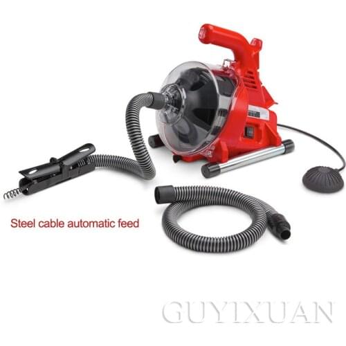 Automatic Electric Sewer Pipe Dredging Machine Toilet Kitchen 19-28MM Pipe Cleaning Machine Pipe Dredger Cleaner 120W 220V