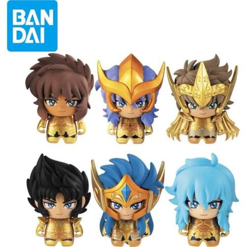 Bandai Gacha Saint Seiya Small Collectible Doll Series 02 Golden Saint Action Collection Decoration Model Toys for Kids