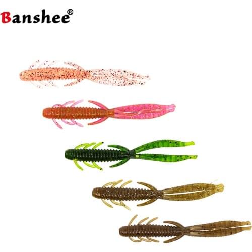 Banshee 10pcs/lot 75mm 1.7g texas rig craw lure soft baits fishing lures for pike bass perch shad easy shiner siicone bait set