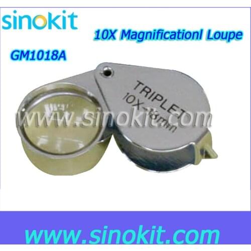 Free Shipping Professional 10X Magnification Triplet lens Loupe - GM1018-A