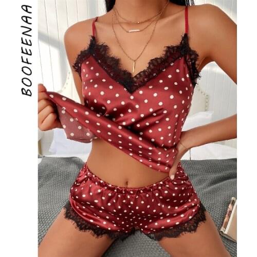 Женские атласные пижамы BOOFEENAA China At AliExpress