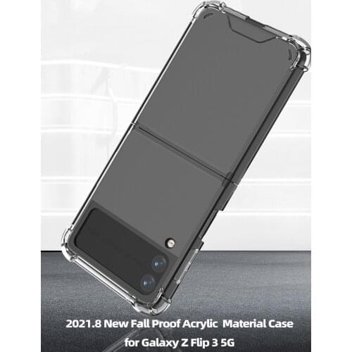 Fall Proof Acrylic 2021.7 New for Galaxy Z Flip 3 Case for Galaxy Z Flip 3 5G Fold Case