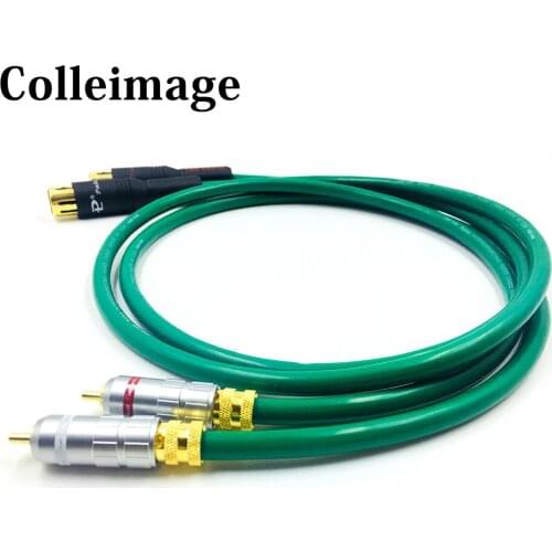 Colleimage HiFi 2328 Audio Cable Dual RCA Male Plug to Dual XLR Female for Amplifier CD DVD DIY player Cable