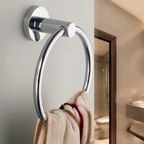 304 Stainless Steel Bath Towel Holder Hand Towel Ring Hanging Towel Hanger Bathroom Accessories , Polished Finish