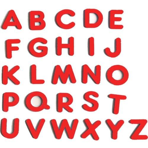 Children Kids School Handmade DIY Toy 26 English Letters Early Education Alphabet A to Z Word Wool Felt Pads Fabric Name Patches