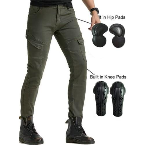 2021 new motorcycle racing straight leg jeans protective gear equipment pants cross-country motorcycle cowboy riding pants army