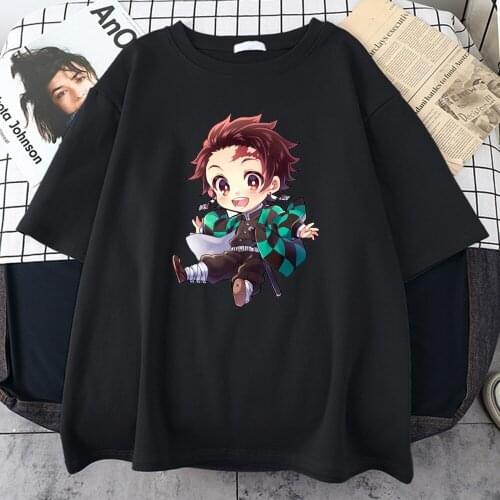 Hot Japanese Anime Demon Slayer T Shirt Men Kawaii Kimetsu No Yaiba Graphic Tees Tanjirou Kamado Unisex Tops Funny T Shirt Male