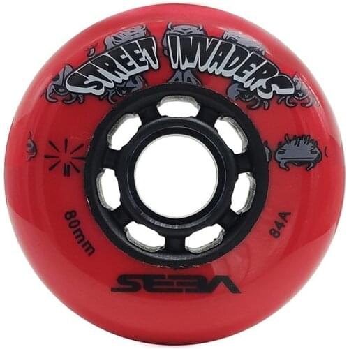 4 pcs/lot 84A street invaders slalom FSK inline skate wheels for SEBA HV, yellow green blue red black white 80mm 76mm 72mm