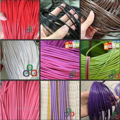 500G Solid color Round PE rattan plastic imitation synthetic rattan weaving raw material for outdoor table chair basket etc
