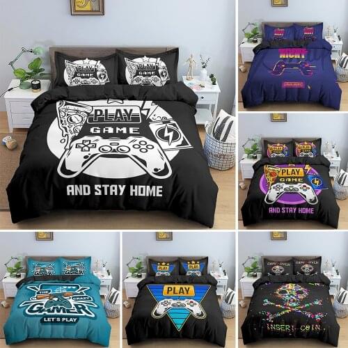 Fashion Bedding Set 2/3pcs 6 Patterns 3d Digital Gamer Printing Duvet Cover Sets 1 Quilt Covers + 1/2 Pillowcases US/EU/AU/UK