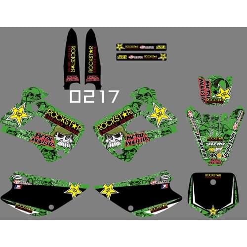0217 motorcycle Team Graphic & Backgrounds Decal Stiker Kits for Kawasaki KX85-100 1998-2013 dirt bike sticker for Kawasaki KX85