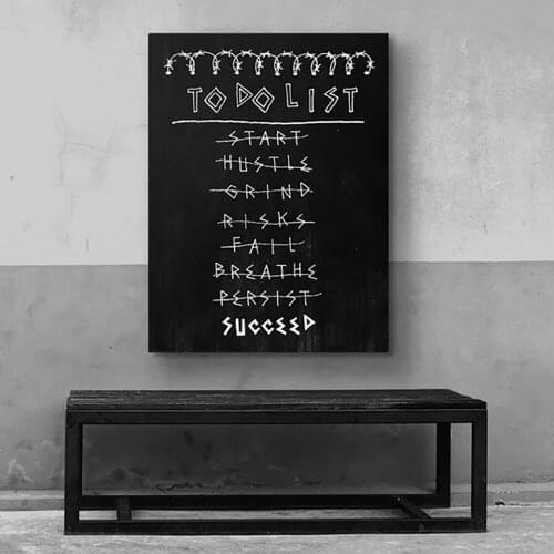 Wall Art Canvas Paintings To Do List Success Modular Pictures Simple Prints Posters Home Decoration For Living Room