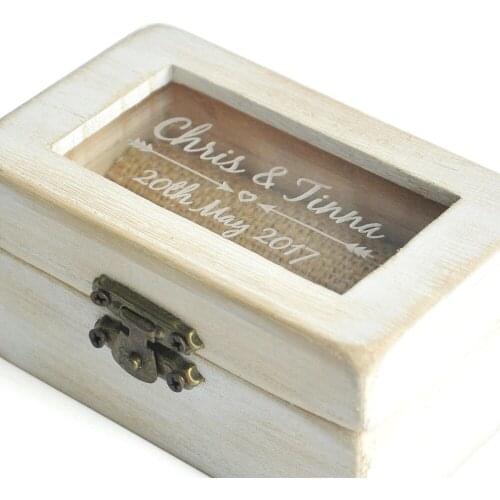 Wedding Ring Box,Vintage Wood Ring Bearer Box,Personalized Ring Pillow,Engagement Ring Box,Gfit for Wedding Anniversay